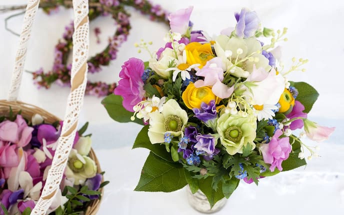 Blumenstrauß, Frühlingsblumen, Sprache der Blumen, Valentinstag