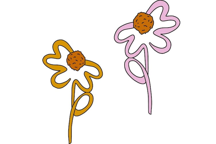 Gestrickte Blume für den Muttertag - Servus