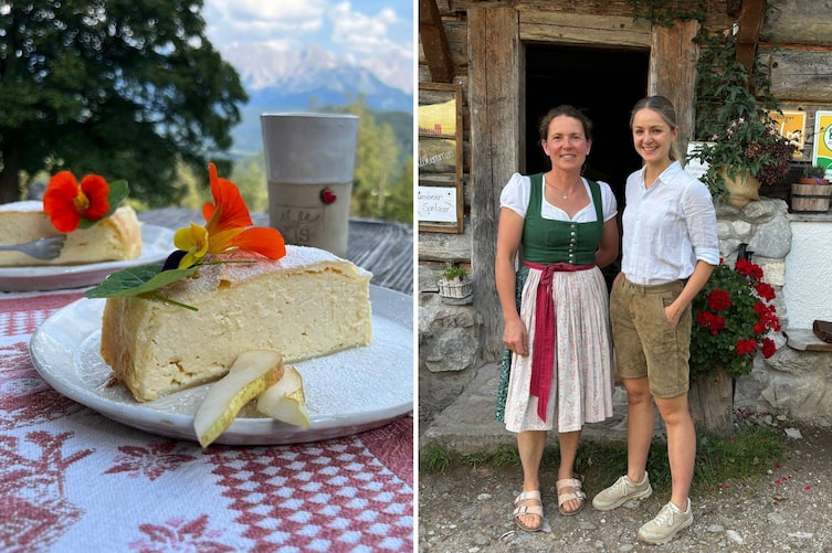 Marianne Lanner (links) und Paula Bründl auf der Spießalm im Lammertal.