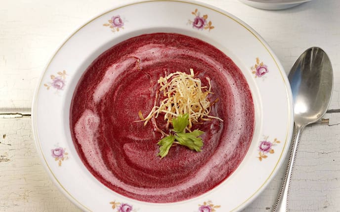 Rote Rüben, Zeller, Suppe, Rezept, Servus