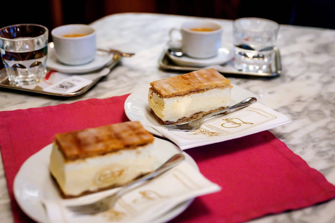 Cremeschnitte, Blätterteig, Kaffee, Nachspeise, Servus Rezept