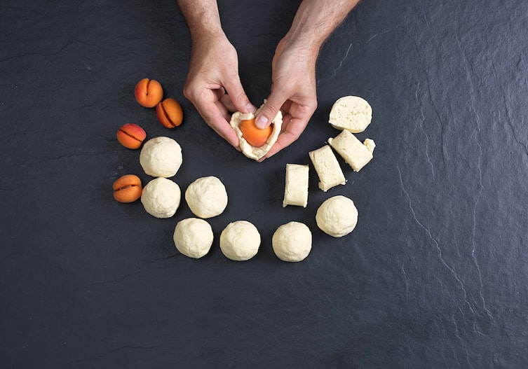 Fruchtknödel mit Topfenteig