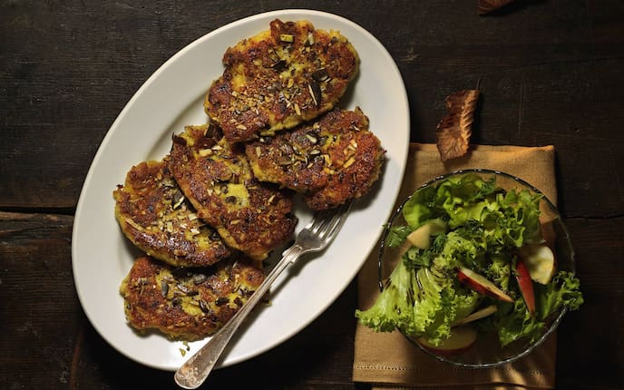 Polentalaibchen, grüner Salat, vegetarisch, Hauptspeise, Servus Rezept