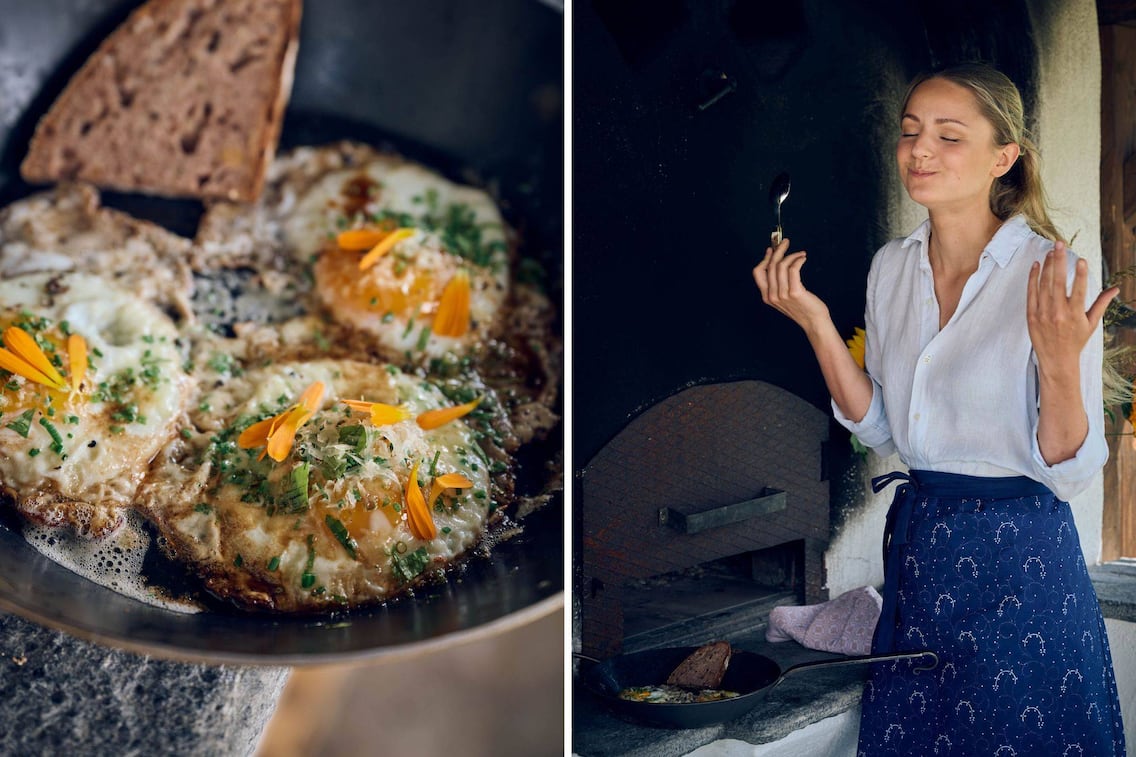 Paula Bründl, Spiegeleier, Rezept, Winterstellgut