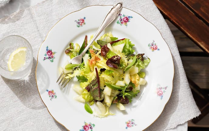 Bohnenlaberln mit Kürbiskernöl und Salat - 1:30 h - Rezept - Servus